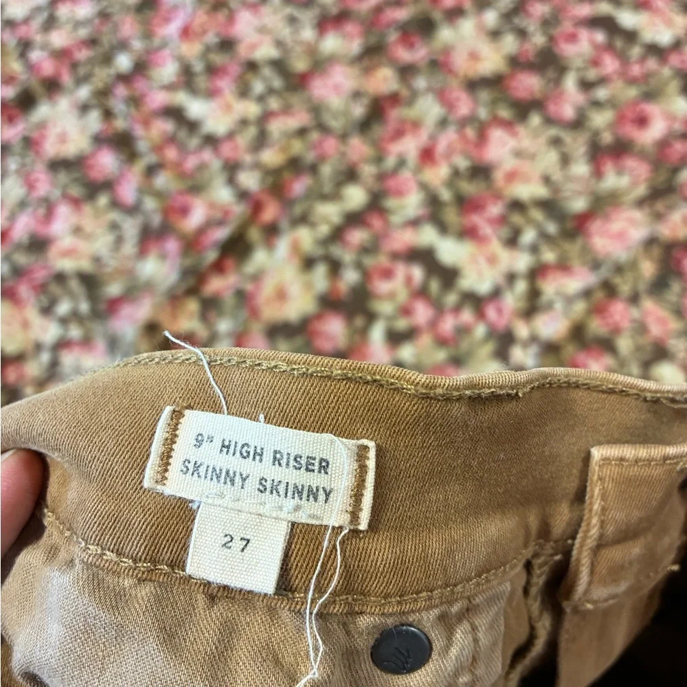 Madewell 9” High Riser Skinny Skinny Brown‎ Chino Jeans Womens 27/28